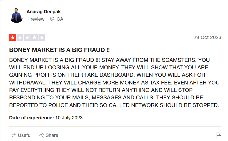 Boney Market , Boney Market  Review, Boney Market  Scam Broker, Boney Market  Scam Review,  Boney Market  Broker Review