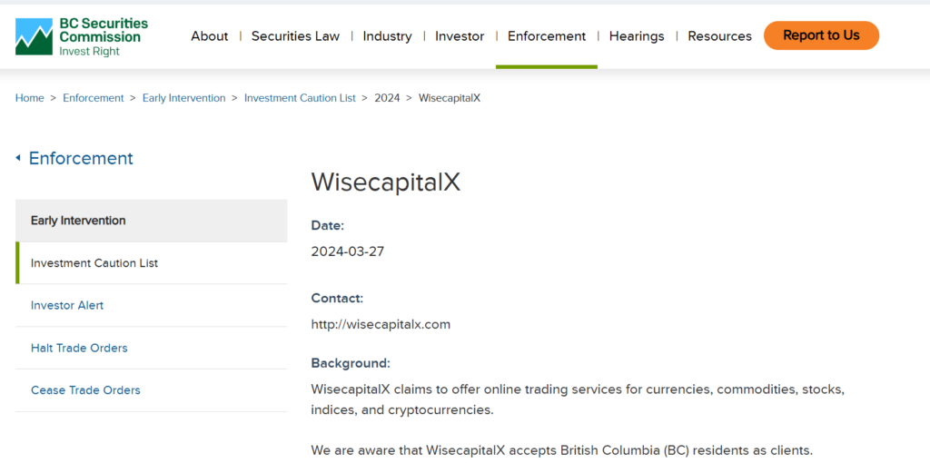 WisecapitalX, WisecapitalX broker review, WisecapitalX scam broker, WisecapitalX scam review, WisecapitalX  review